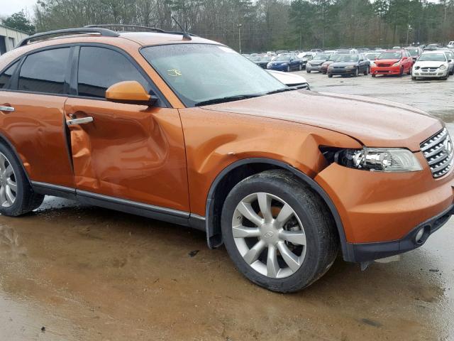 JNRAS08W13X204132 - 2003 INFINITI FX35 ORANGE photo 9