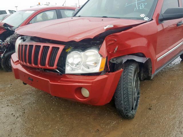 1J4HR48N75C701313 - 2005 JEEP GRAND CHER RED photo 10