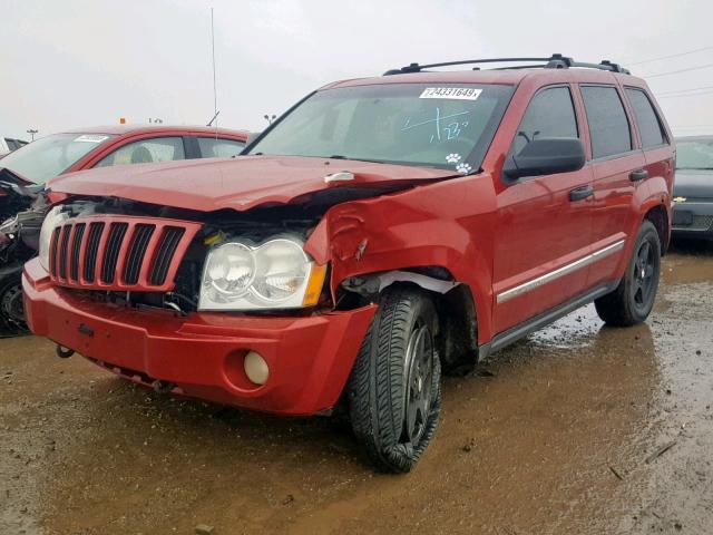 1J4HR48N75C701313 - 2005 JEEP GRAND CHER RED photo 2