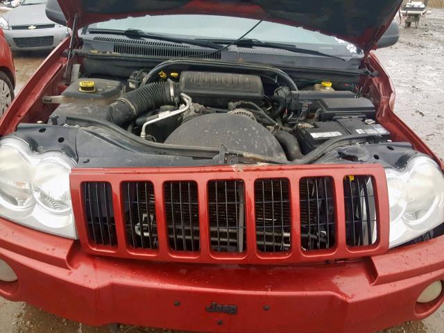 1J4HR48N75C701313 - 2005 JEEP GRAND CHER RED photo 7