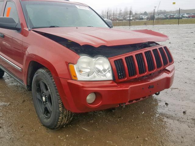 1J4HR48N75C701313 - 2005 JEEP GRAND CHER RED photo 9