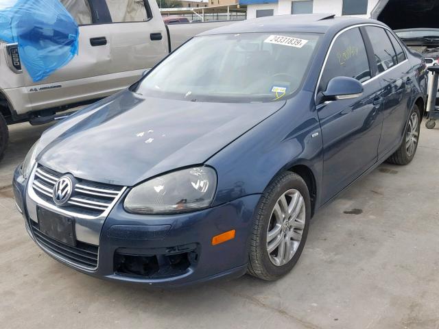 3VWCT81KX6M851566 - 2006 VOLKSWAGEN JETTA TDI BLUE photo 2