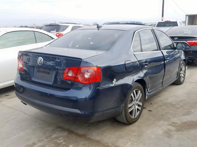 3VWCT81KX6M851566 - 2006 VOLKSWAGEN JETTA TDI BLUE photo 4