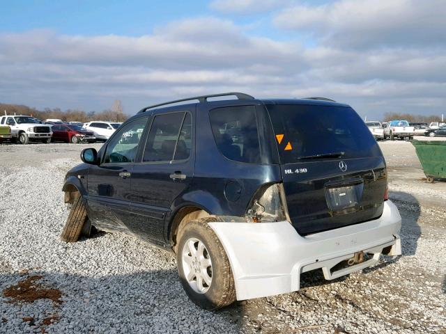 4JGAB72E7XA052581 - 1999 MERCEDES-BENZ ML 430 BLUE photo 3