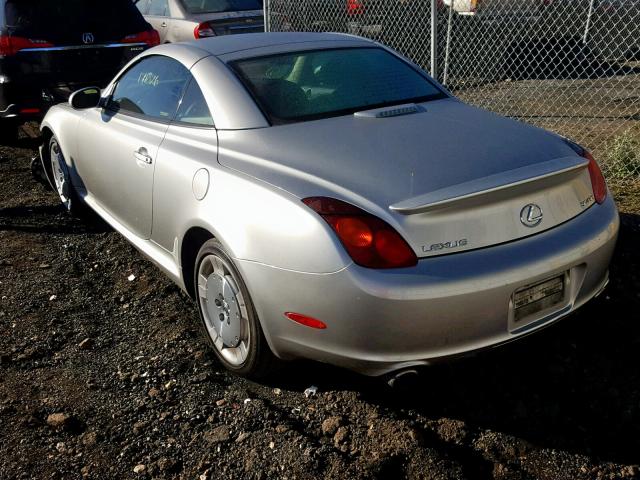 JTHFN48Y120003634 - 2002 LEXUS SC 430 SILVER photo 3