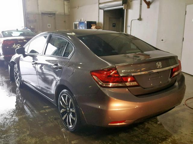 2HGFB2F99FH526994 - 2015 HONDA CIVIC EXL GRAY photo 3