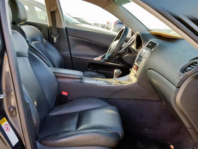 JTHCK262485021877 - 2008 LEXUS IS 250 GRAY photo 5