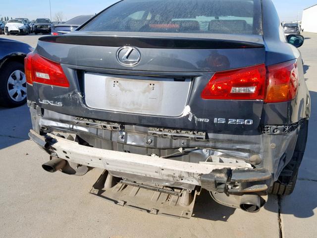 JTHCK262485021877 - 2008 LEXUS IS 250 GRAY photo 9