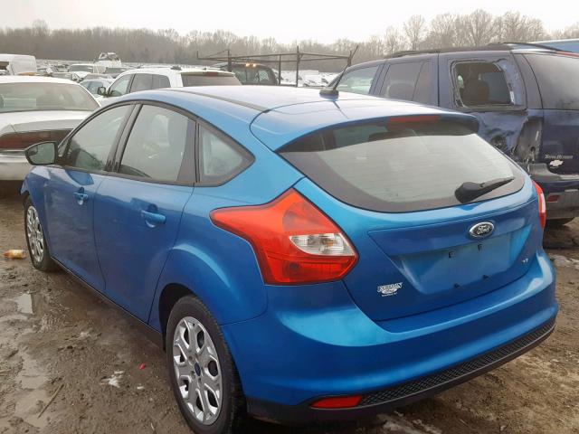 1FAHP3K26CL297119 - 2012 FORD FOCUS SE BLUE photo 3