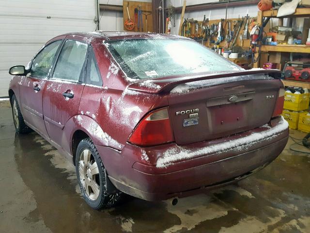 1FAFP34N76W150583 - 2006 FORD FOCUS ZX4 RED photo 3