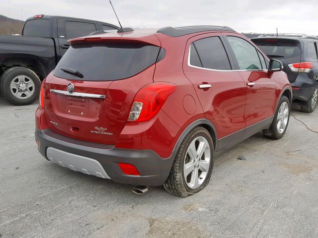 KL4CJASB1FB271235 - 2015 BUICK ENCORE RED photo 4