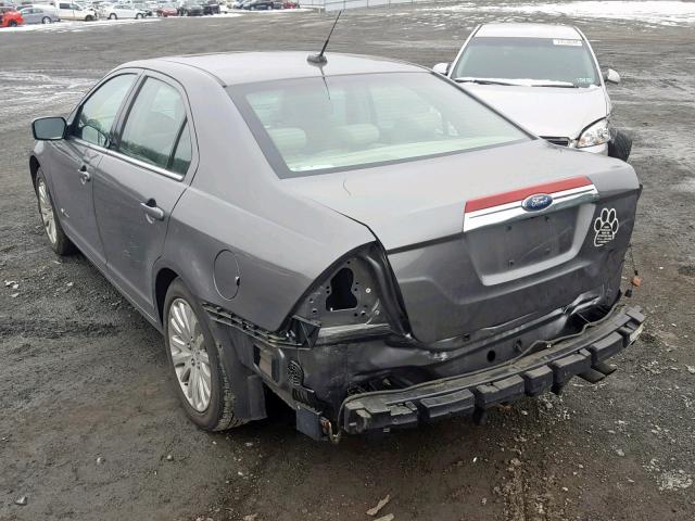 3FADP0L3XAR181814 - 2010 FORD FUSION HYB GRAY photo 3