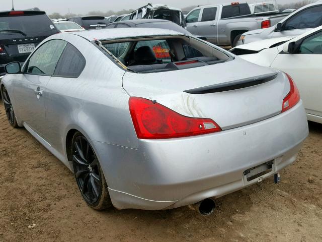 JNKCV64E58M106731 - 2008 INFINITI G37 BASE SILVER photo 3