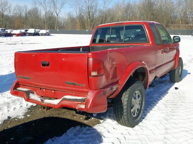 1GTCT19WXTK521267 - 1996 GMC SONOMA RED photo 4