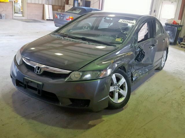 2HGFA16699H533189 - 2009 HONDA CIVIC GRAY photo 2