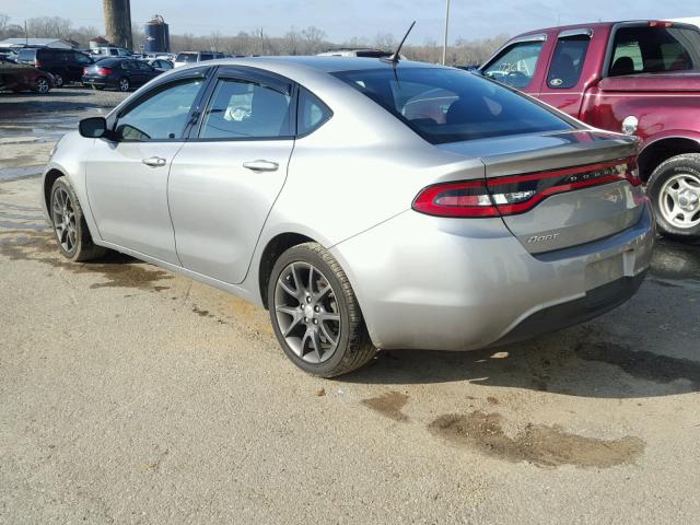 1C3CDFAA7GD529724 - 2016 DODGE DART SE SILVER photo 3