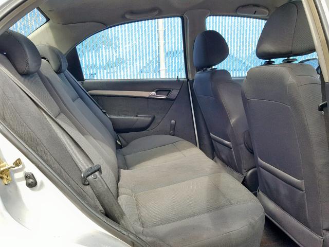 KL1TD56687B045476 - 2007 CHEVROLET AVEO BASE Күміс фото 6