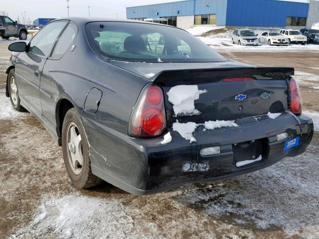 2G1WW12E919114022 - 2001 CHEVROLET MONTE CARL 黑色 照片 3