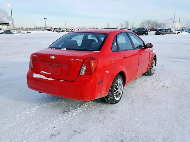 KL1JK59Z25K102481 - 2005 CHEVROLET OPTRA LS RED photo 4