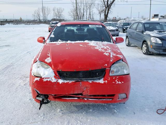 KL1JK59Z25K102481 - 2005 CHEVROLET OPTRA LS RED photo 9