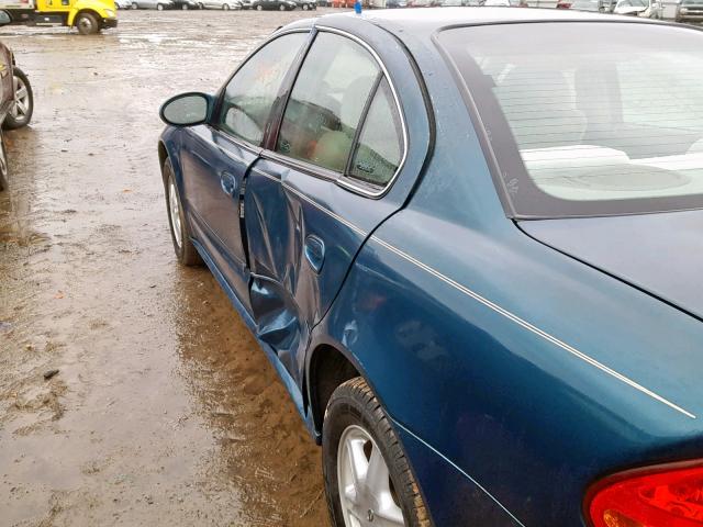 1G3NL52F82C184875 - 2002 OLDSMOBILE ALERO GL BLUE photo 10