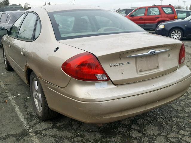 1FAFP5524YG165894 - 2000 FORD TAURUS SES TAN photo 3