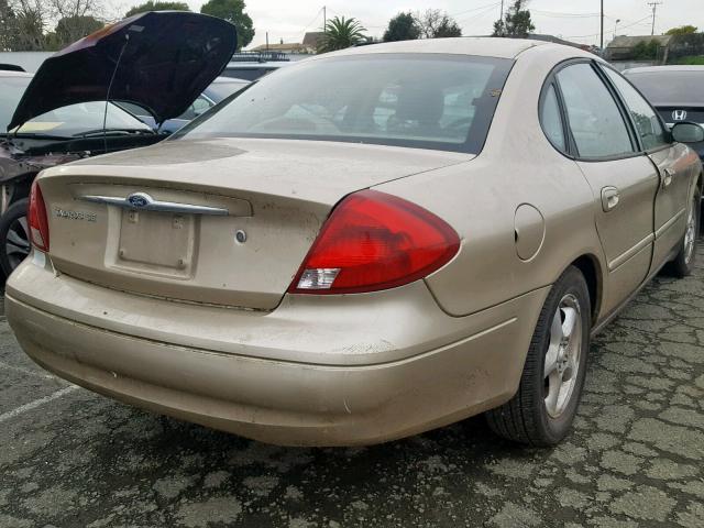 1FAFP5524YG165894 - 2000 FORD TAURUS SES TAN photo 4