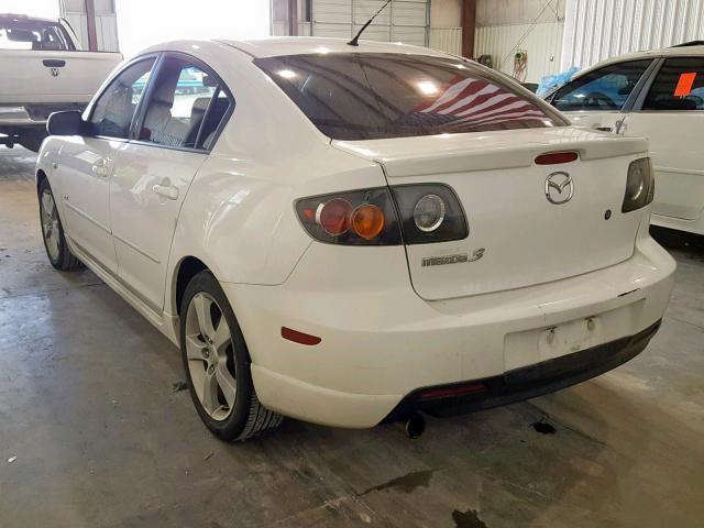 JM1BK123551237360 - 2005 MAZDA 3 S WHITE photo 3