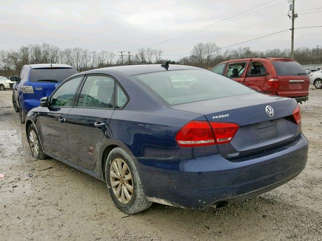 1VWAT7A30EC099984 - 2014 VOLKSWAGEN PASSAT S BLUE photo 3