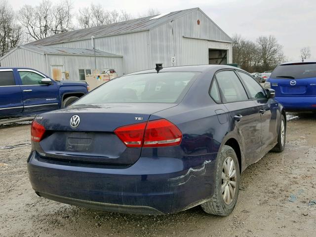 1VWAT7A30EC099984 - 2014 VOLKSWAGEN PASSAT S BLUE photo 4