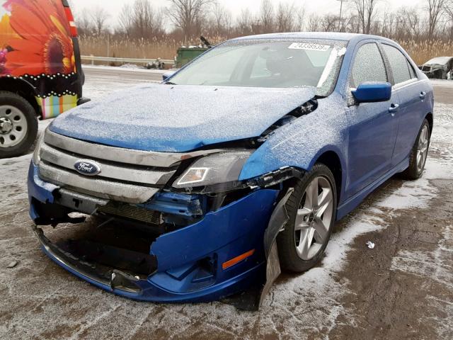 3FAHP0KC8CR175838 - 2012 FORD FUSION SPO BLUE photo 2