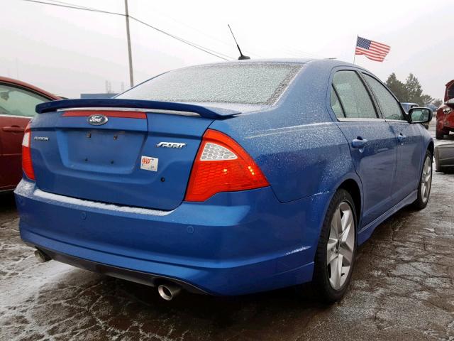 3FAHP0KC8CR175838 - 2012 FORD FUSION SPO BLUE photo 4