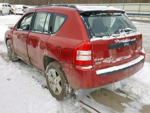 1J4FF47B99D120872 - 2009 JEEP COMPASS SP წითელი ფოტო 3