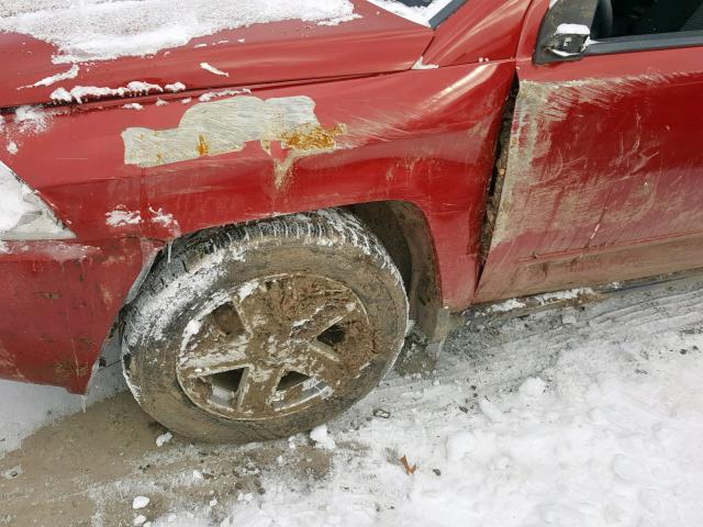 1J4FF47B99D120872 - 2009 JEEP COMPASS SP წითელი ფოტო 9