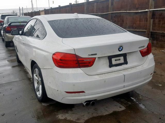 WBA3N9C52EK245613 - 2014 BMW 428 XI WHITE photo 3