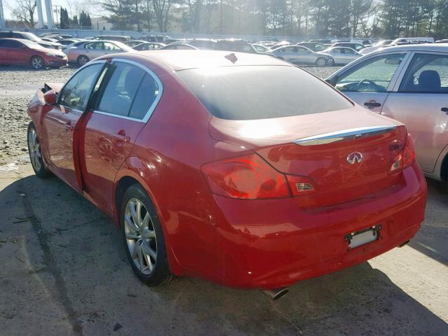 JN1CV6AR6BM401887 - 2011 INFINITI G37 RED photo 3