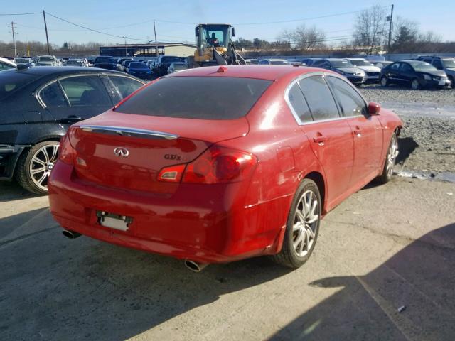 JN1CV6AR6BM401887 - 2011 INFINITI G37 RED photo 4