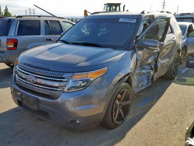 1FMHK7F84CGA41306 - 2012 FORD EXPLORER L GRAY photo 2