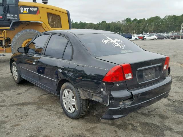 2HGES16355H551200 - 2005 HONDA CIVIC DX V BLACK photo 3