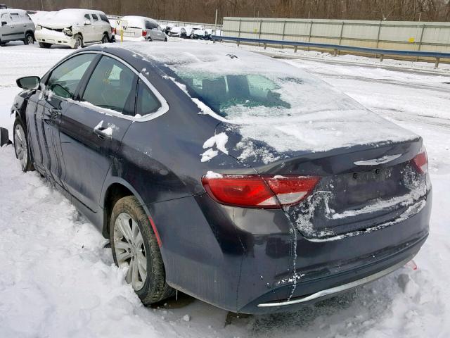 1C3CCCAB3FN732242 - 2015 CHRYSLER 200 LIMITE GRAY photo 3