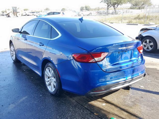 1C3CCCAB6GN107433 - 2016 CHRYSLER 200 LIMITE BLUE photo 3