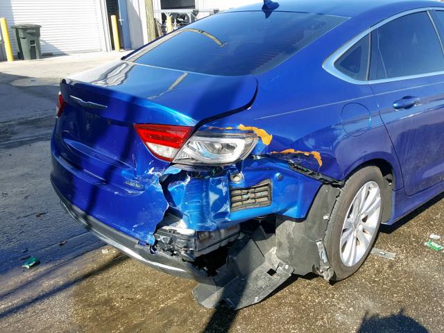 1C3CCCAB6GN107433 - 2016 CHRYSLER 200 LIMITE BLUE photo 9