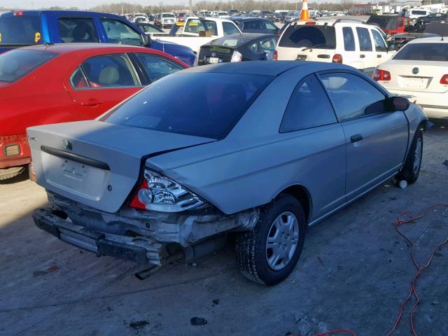 1HGEM211X5L017442 - 2005 HONDA CIVIC DX V SILVER photo 4