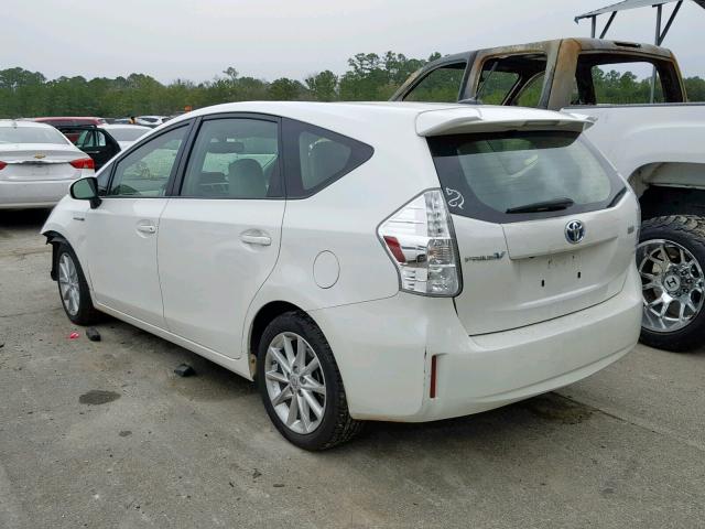 JTDZN3EUXEJ009716 - 2014 TOYOTA PRIUS V WHITE photo 3