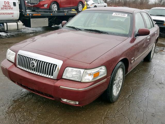 2MEHM75V79X629546 - 2009 MERCURY GRAND MARQ BURGUNDY photo 2