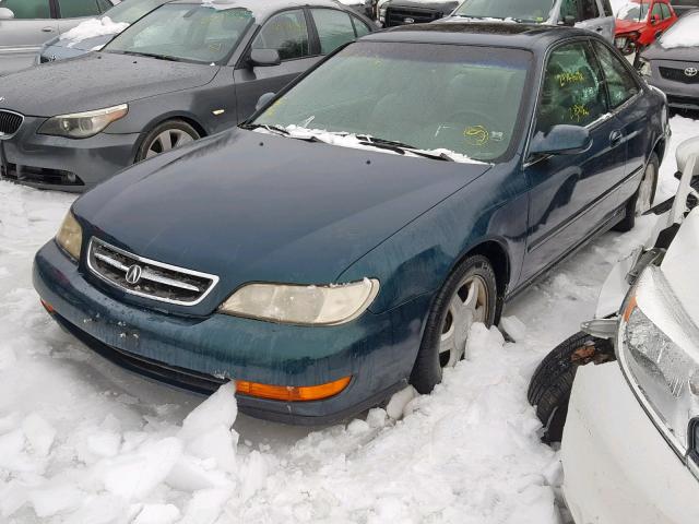 19UYA1251VL016410 - 1997 ACURA 2.2CL GREEN photo 2