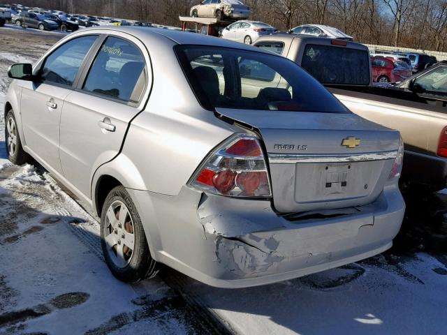 KL1TD56607B070419 - 2007 CHEVROLET AVEO BASE Күміс фото 3