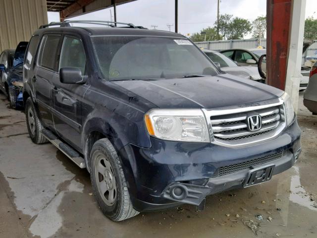 5FNYF3H26CB002558 - 2012 HONDA PILOT LX BLUE photo 1