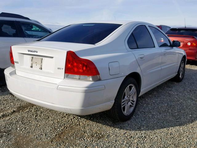 YV1RS592182682920 - 2008 VOLVO S60 2.5T WHITE photo 4