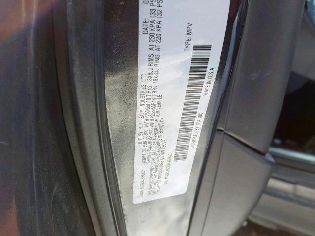 4S4WX85D874407613 - 2007 SUBARU B9 TRIBECA GRAY photo 10